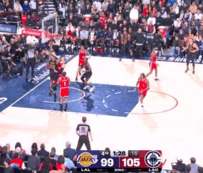 官方网-湖人快船裁判报告：1次误判，误判祖巴茨的打手犯规